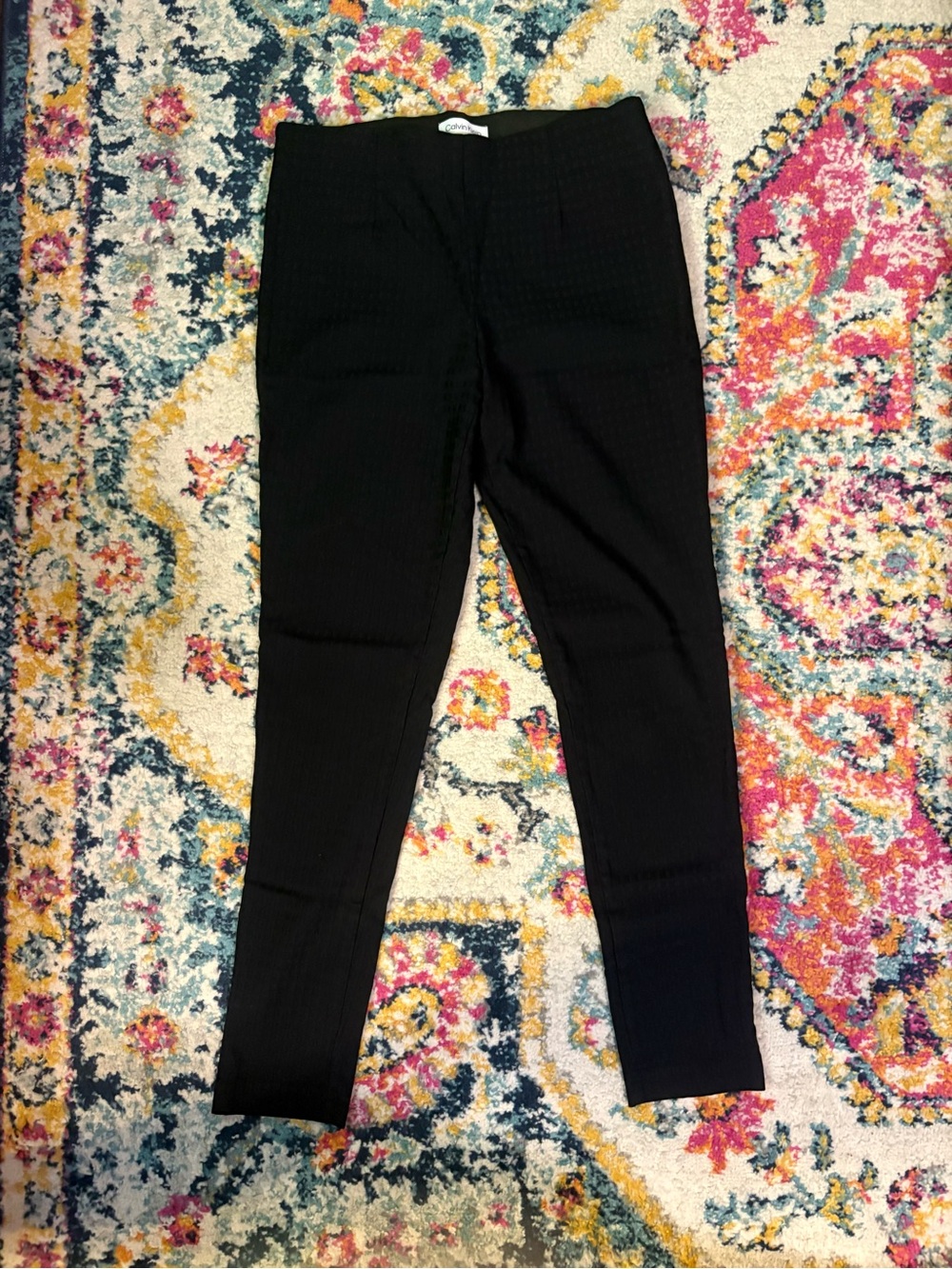 Calvin Klein Blue Ribbed Leggings